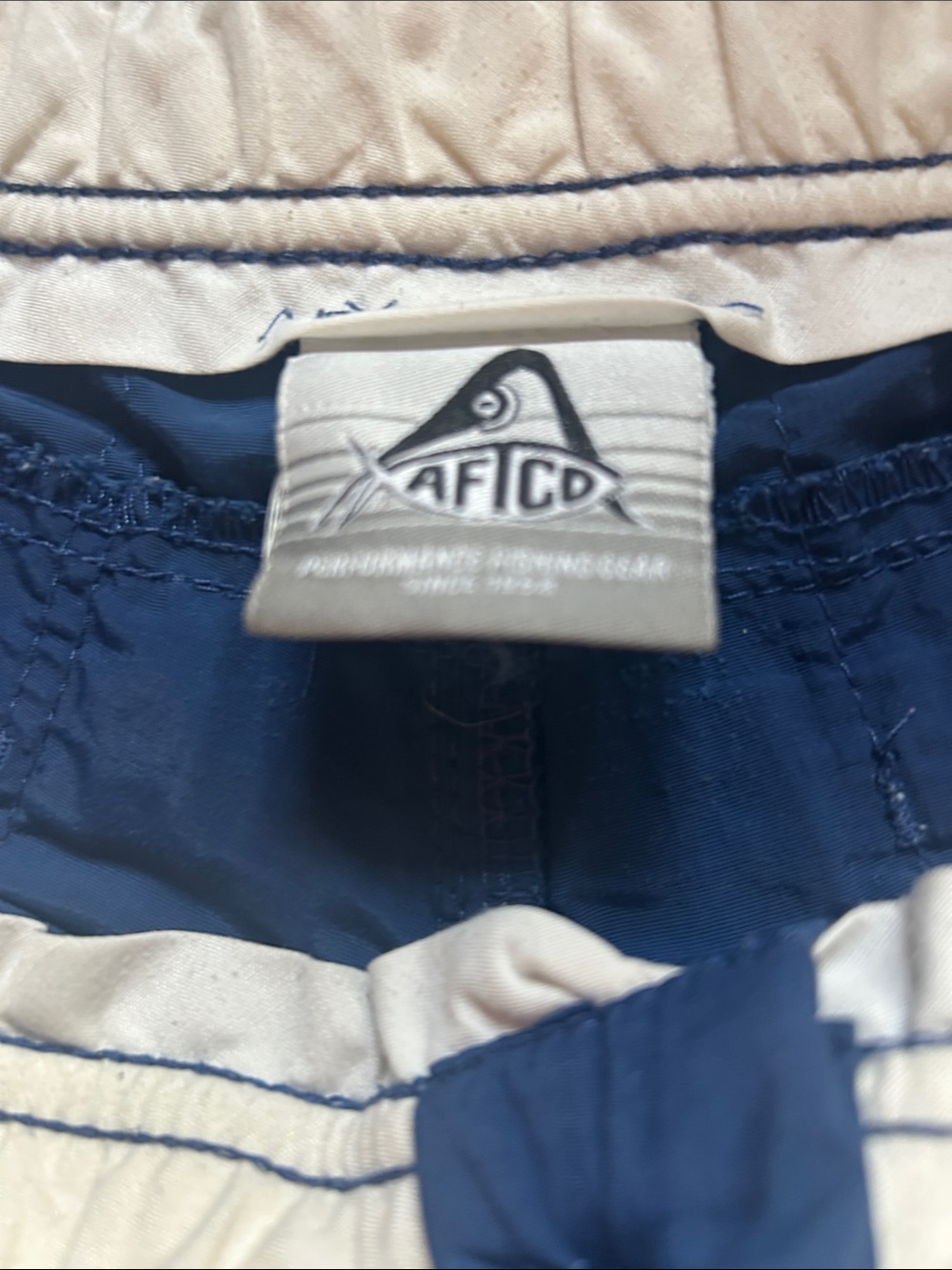 AFTCO Navy Swim Trunks
